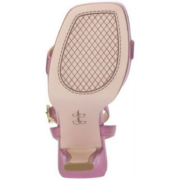 JESSICA SIMPSON Women's Ankle Strap Square Toe Heeled Sandal, Pink Size 9M - Picture 4 of 5